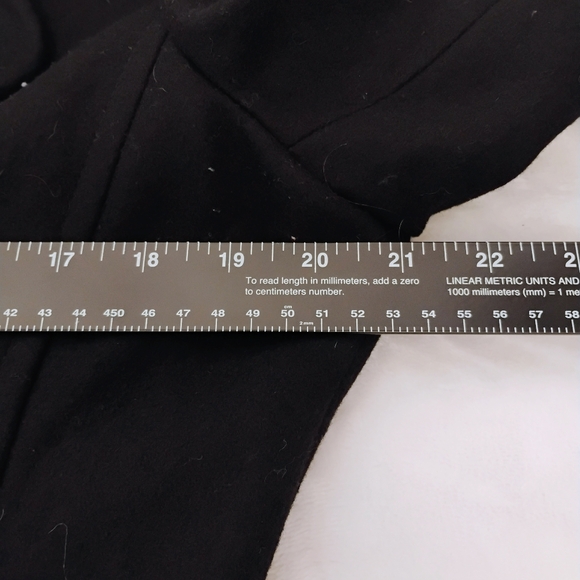 Womens Wool Blend Black Peacoat Cato Size Large Coat Jacket Big Buttons Pockets - Picture 5 of 5